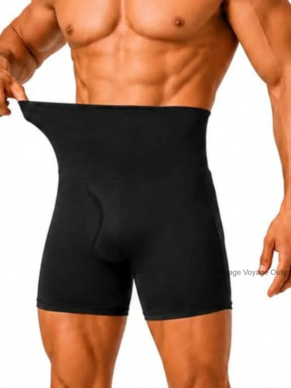 Men's Tummy Control Shapewear Shorts High Waist Compression Boxer Briefs